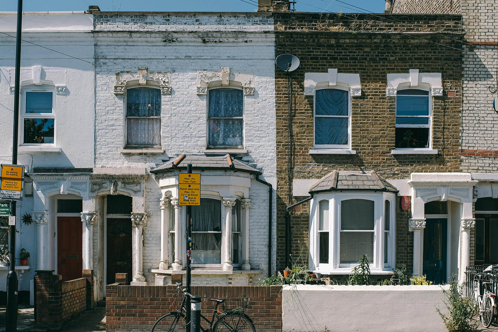 A row of terraced houses in the UK.