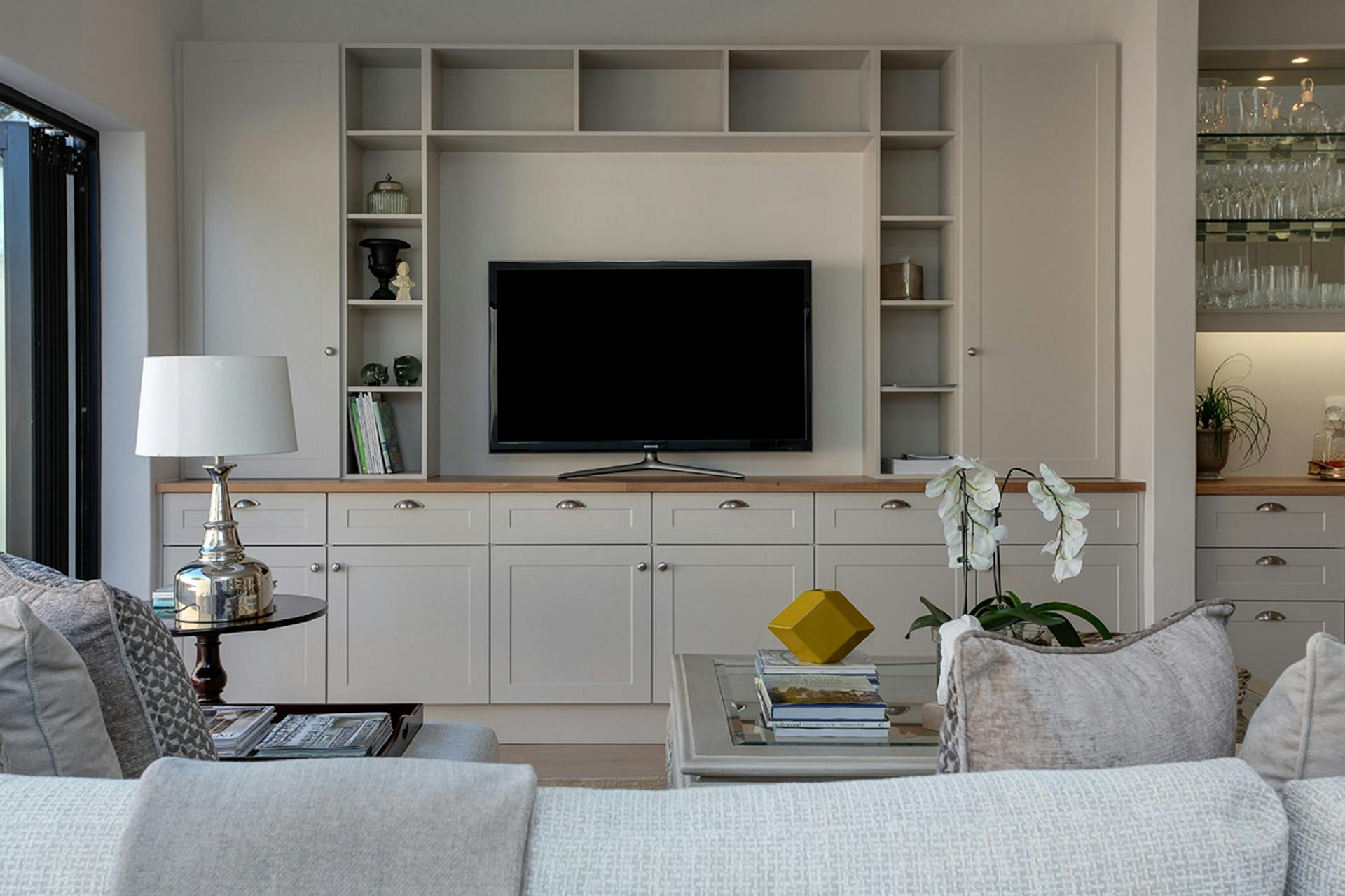A modern living room in a new build home.